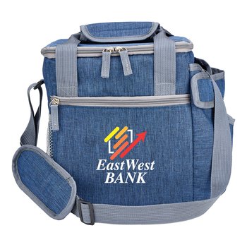 Custom 9-Can Lunch Cooler Bag with Tumbler Pocket