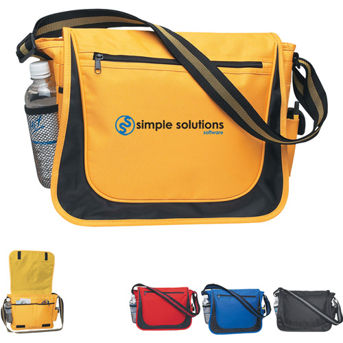 Messenger Bag with Matching Striped Handle