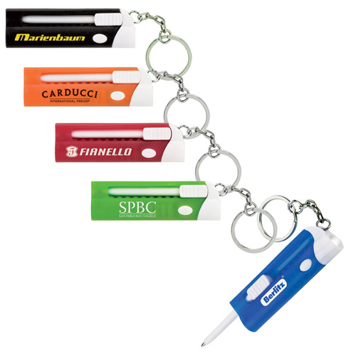 LED and Ballpoint Pen Keychain