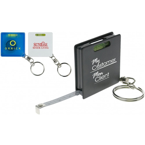 Square Level Tape Measure Key Tag