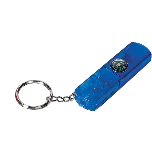 Whistle, Light, and Compass Key Chain