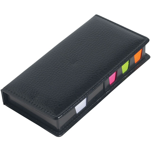 Leather Look Case of Sticky Notes with Calendar