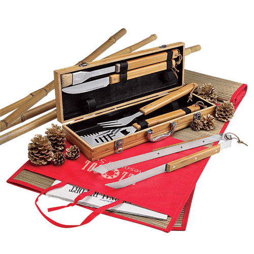 5 Piece Bamboo BBQ Set