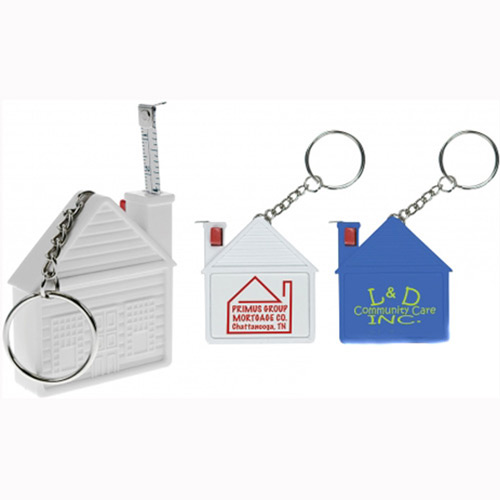 Customizable House Tape Measure Key Chain
