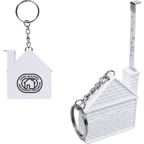 Customizable House Tape Measure Key Chain