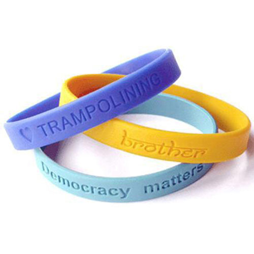 Debossed Silicone Wristband (1/2
