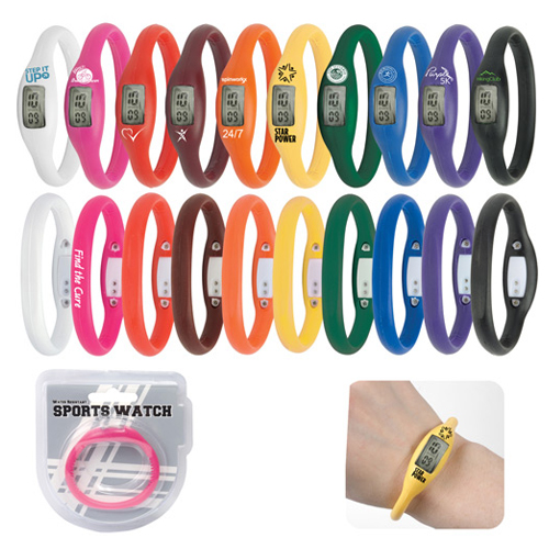 Water resistant silicone sport watch