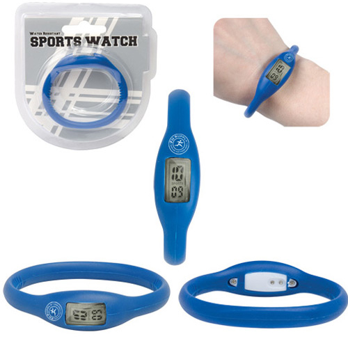 Water resistant silicone sport watch