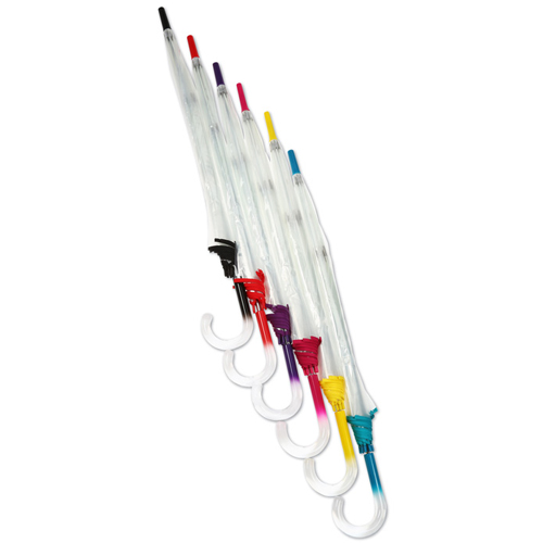 Colored Clear Bubble umbrella - 48' Arc