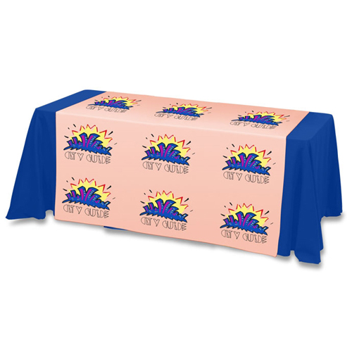 8 Closed-Back Table Throw and Runner Kit - Full Color