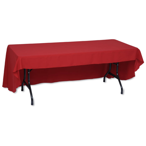 Economy Open-Back Polyester Table Throw - 6 - Heat Transfer