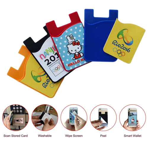 Silicone Card Holder With Screen Cleaner