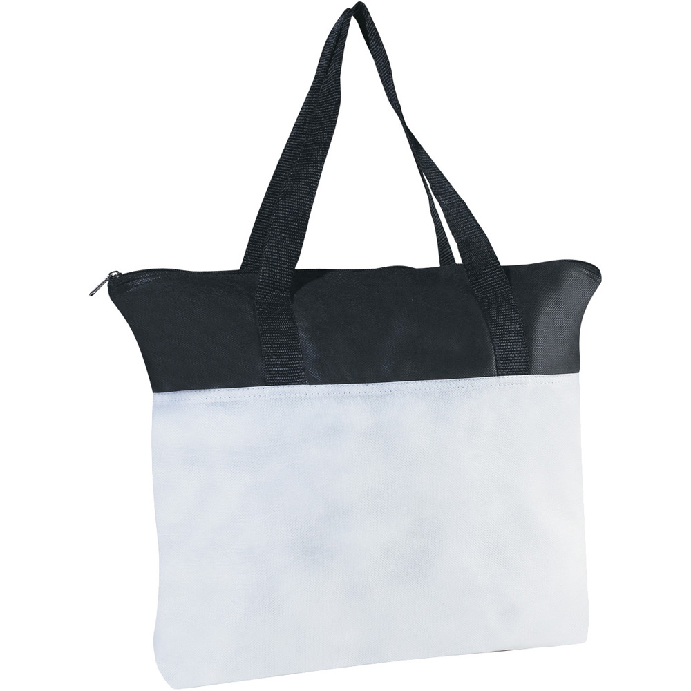 Customizable Non-woven Zippered Tote Bag