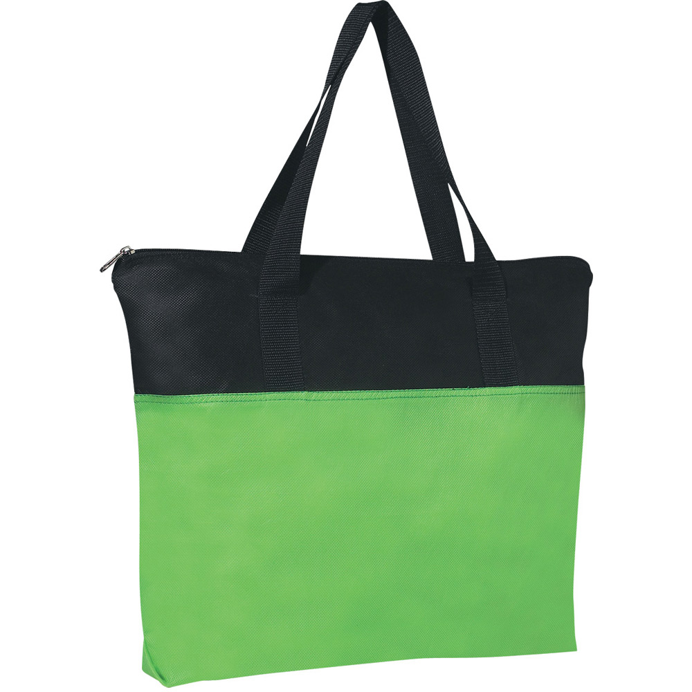 Customizable Non-woven Zippered Tote Bag